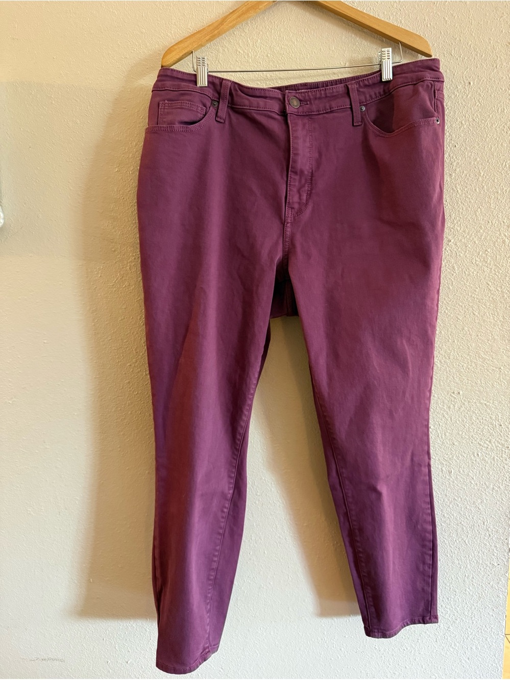 Ava Viv womens plum denim pant size 18W